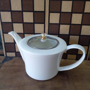 Tetera con Tapa de Vidrio y Perilla Decorativa