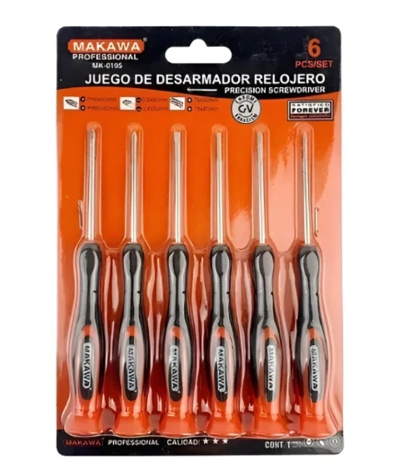 Jgo Destornillador Relojero 6pcs Makawa